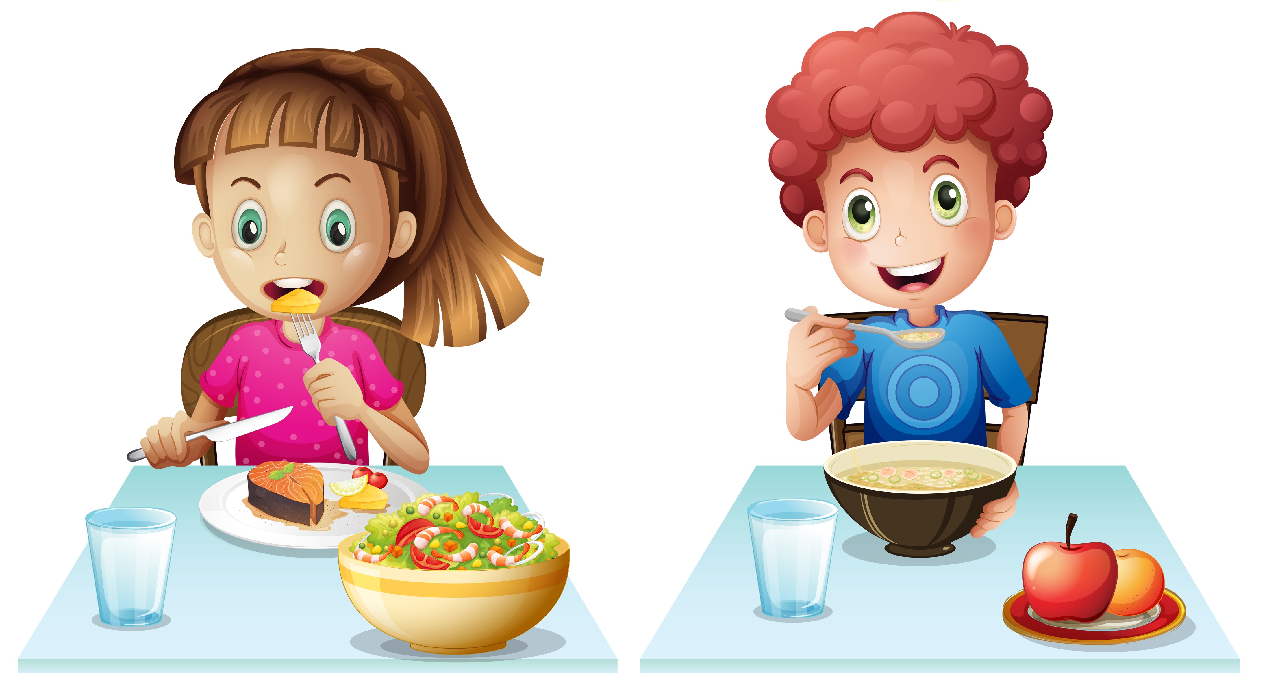 Иллюстрации питание детей