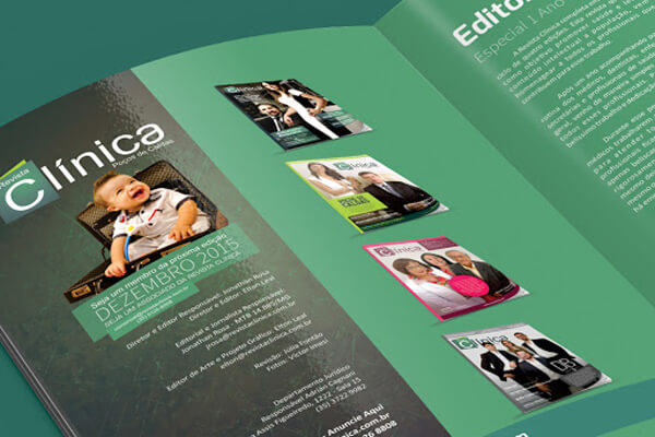 Diagramação de revista clínica