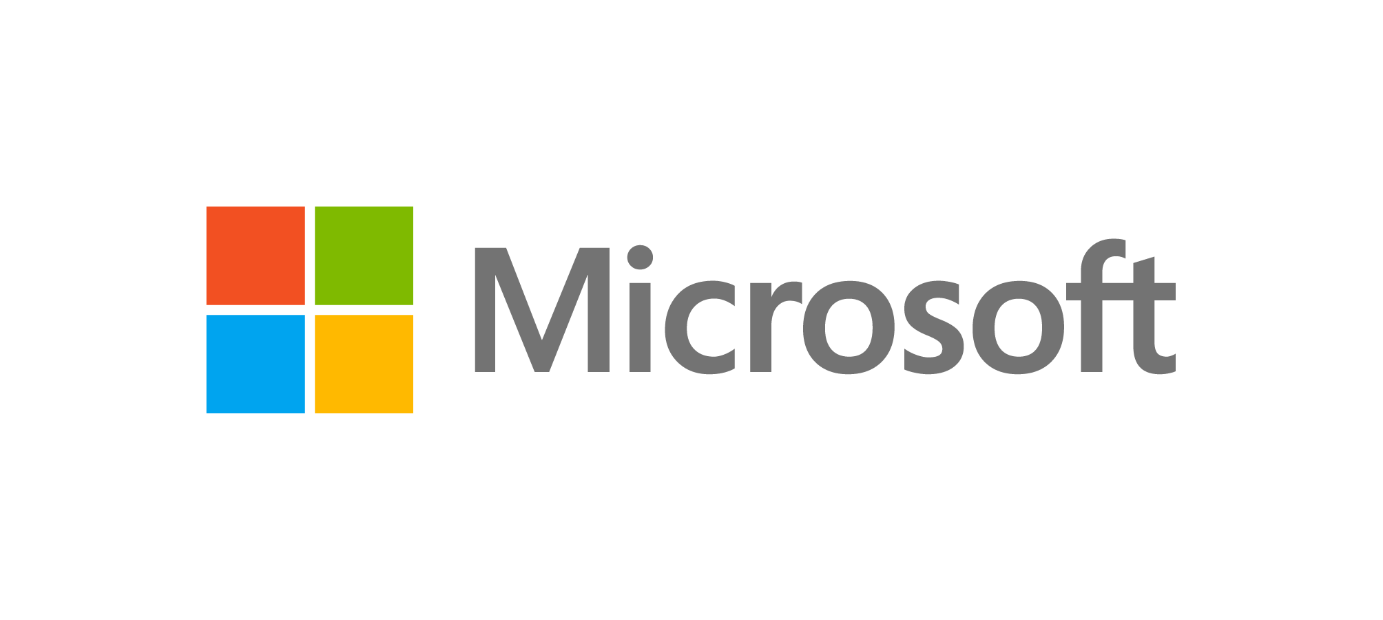 logo Microsoft Logotipo da empresa Microsoft. O nome “Microsoft” está escrito na cor cinza. Do lado esquerdo, há um quadrante nas cores azul, verde, vermelho e laranja.