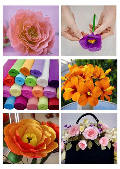 Decorações com Flores de Crepom Decorações com flores de Crepom - ETAF